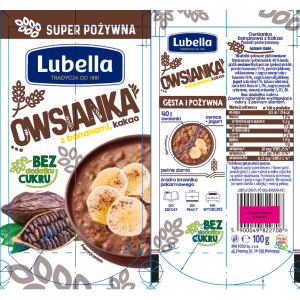 Lubella Owsianka z bananami i kakao 100 g